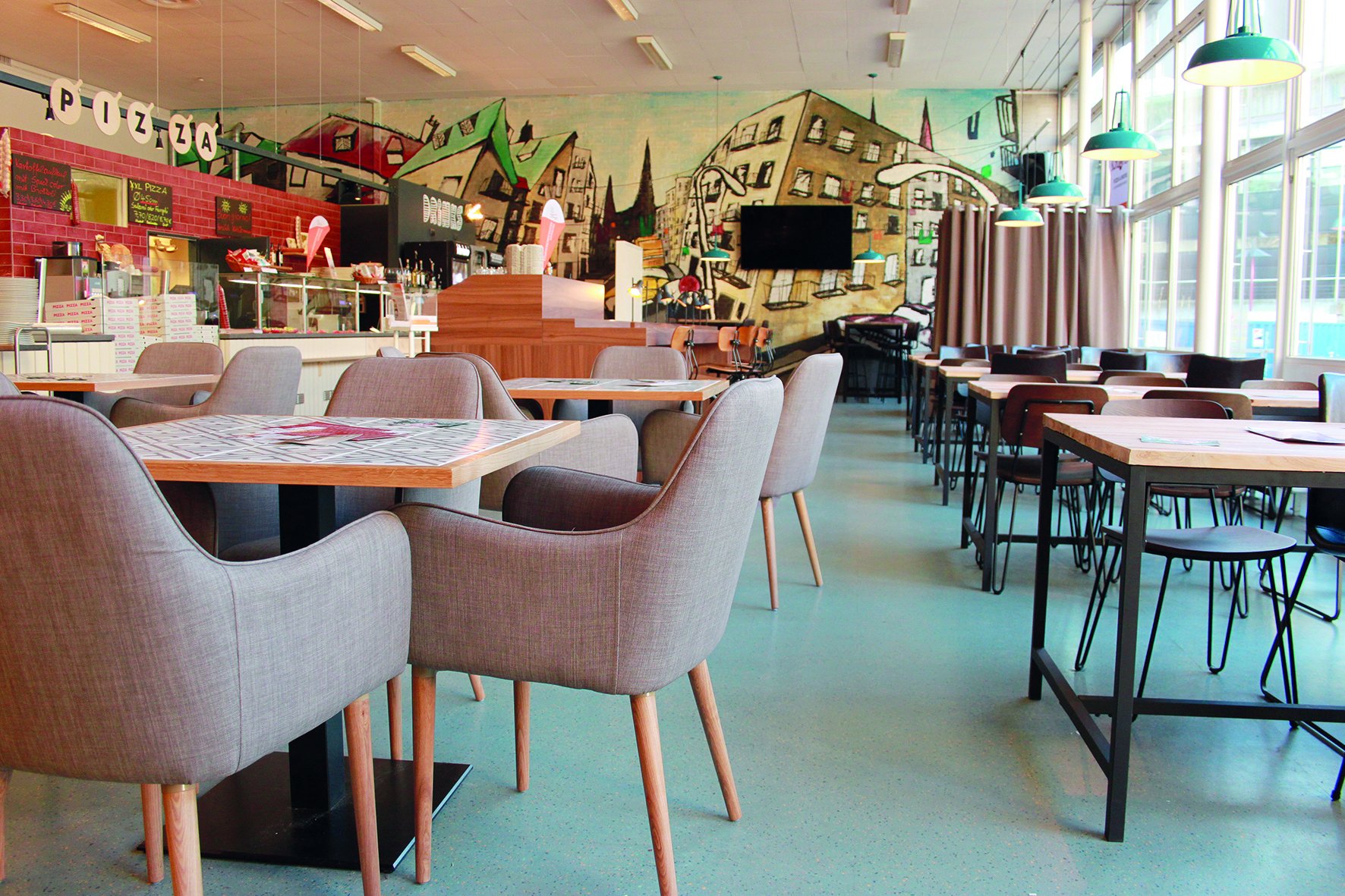 Gastraum in der Pizzeria Schlüters Gastraum in der Pizzeria Schlüters