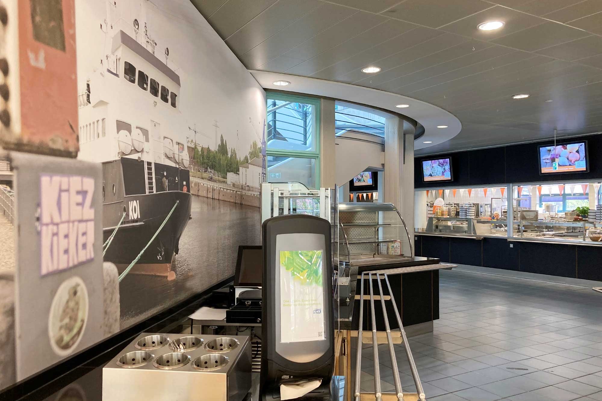 Kasse in der Mensa Harburg