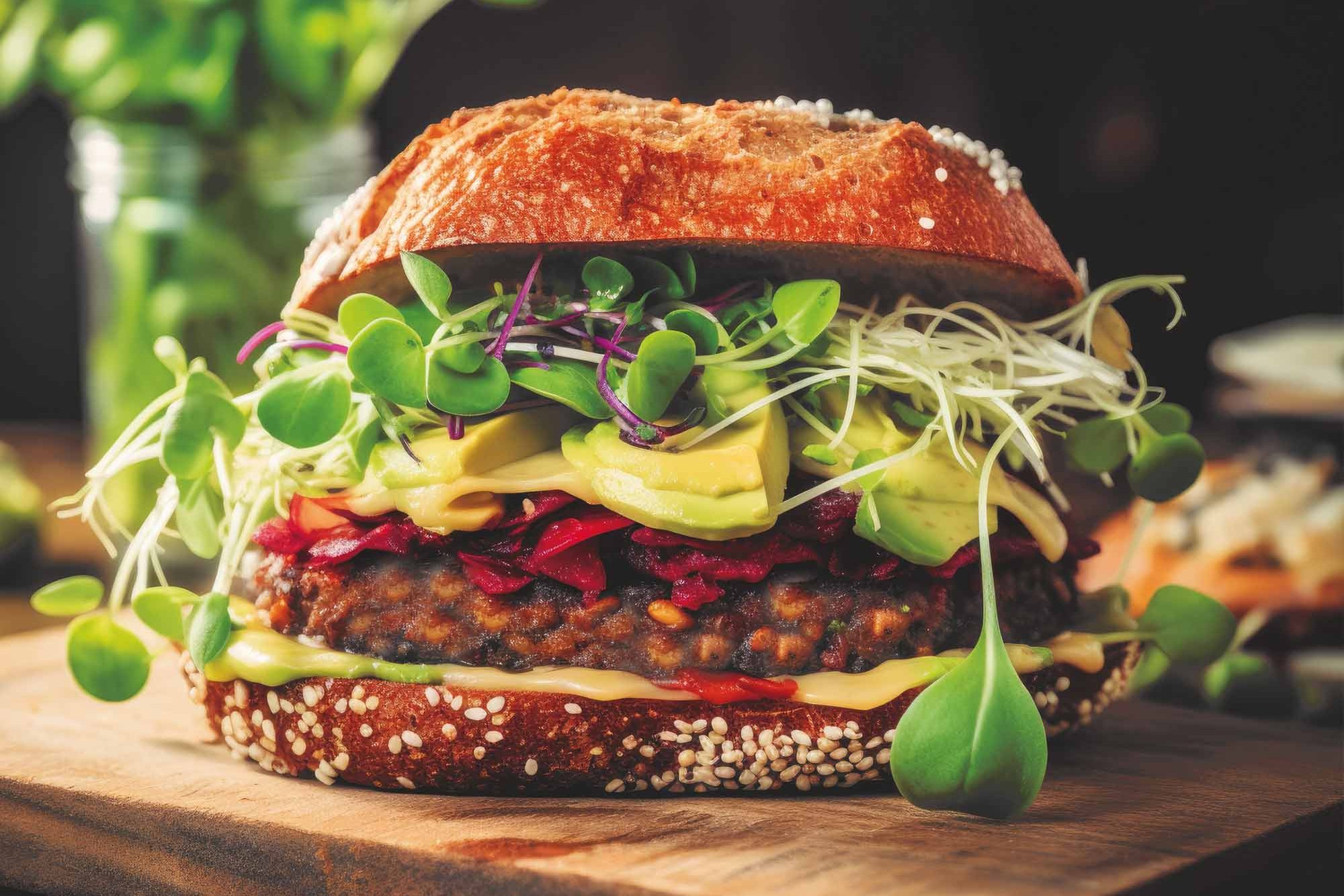 Burger in der Mensa Geomatikum