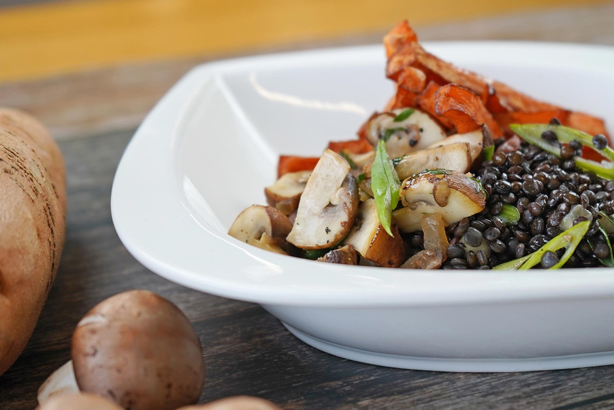Vegetable and lentil bowl
