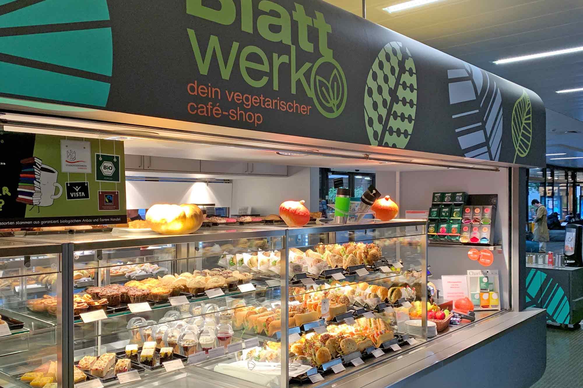 Verkaufstresen im Café Blattwerk