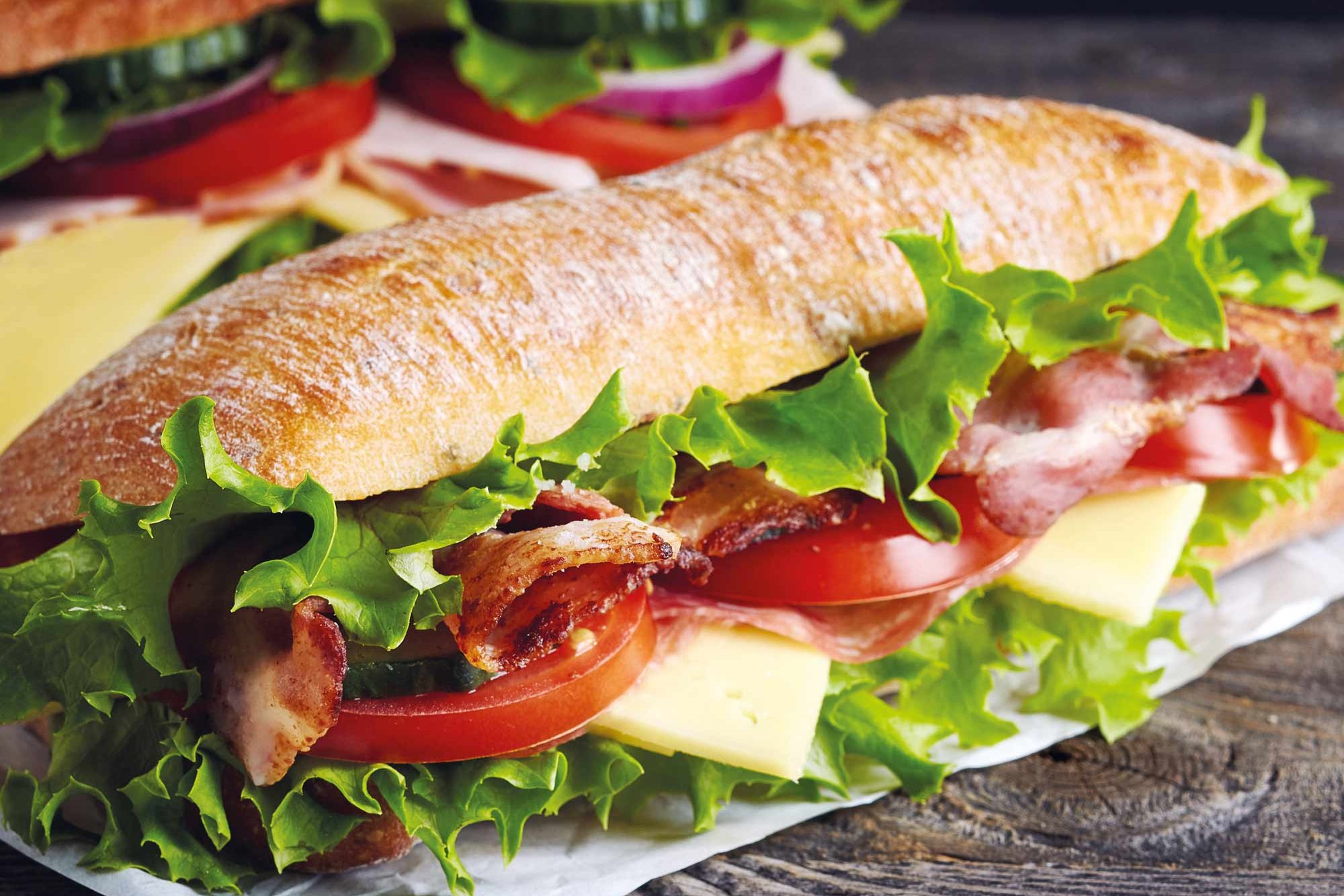 Sandwich im Café Blueberry