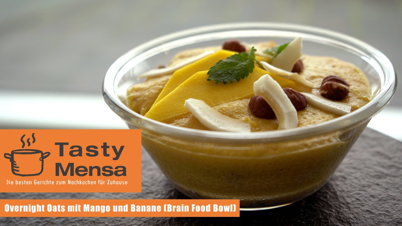 Overnight Oats mit Mango und Banane Overnight Oats mit Mango und Banane