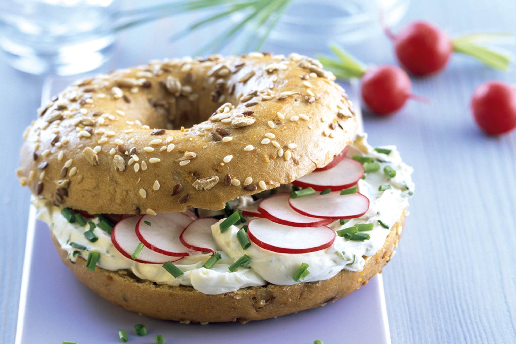 Bunter Bagel im Café Blattwerk