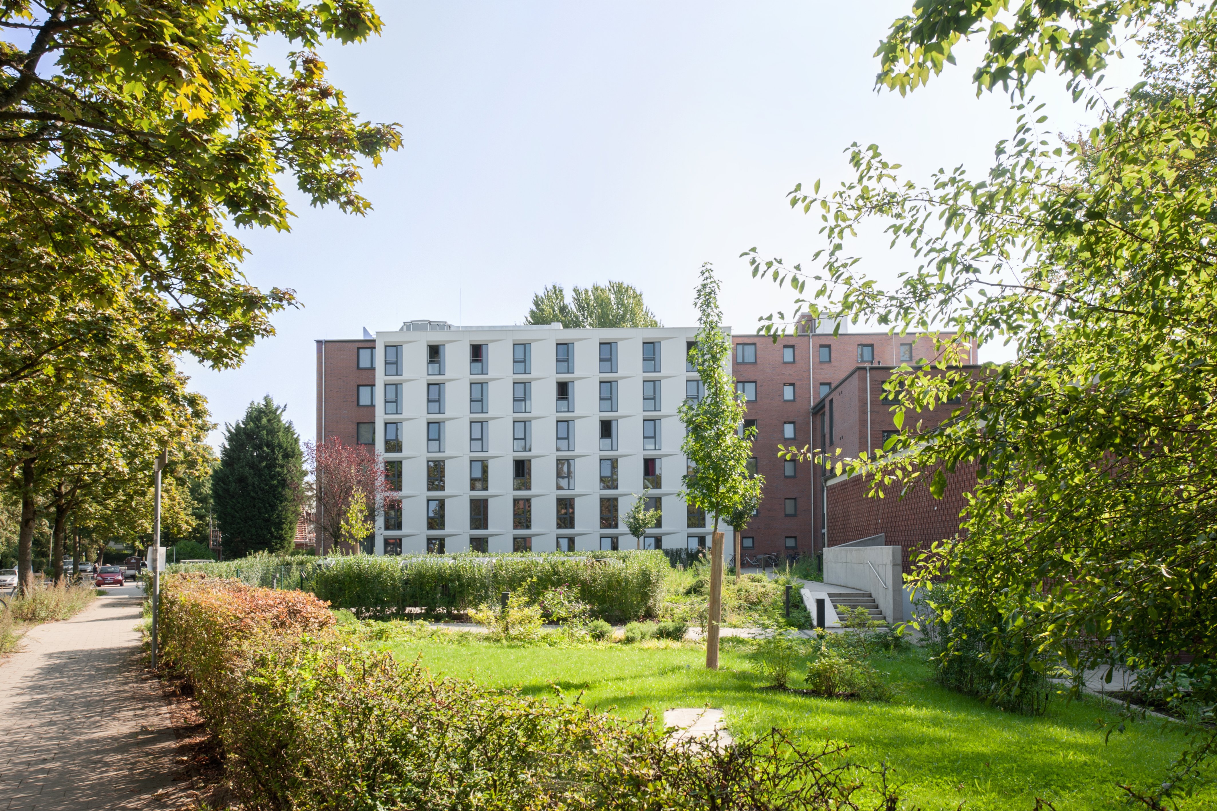 Außenansicht der Wohnanlage Rudolf-Laun-Haus