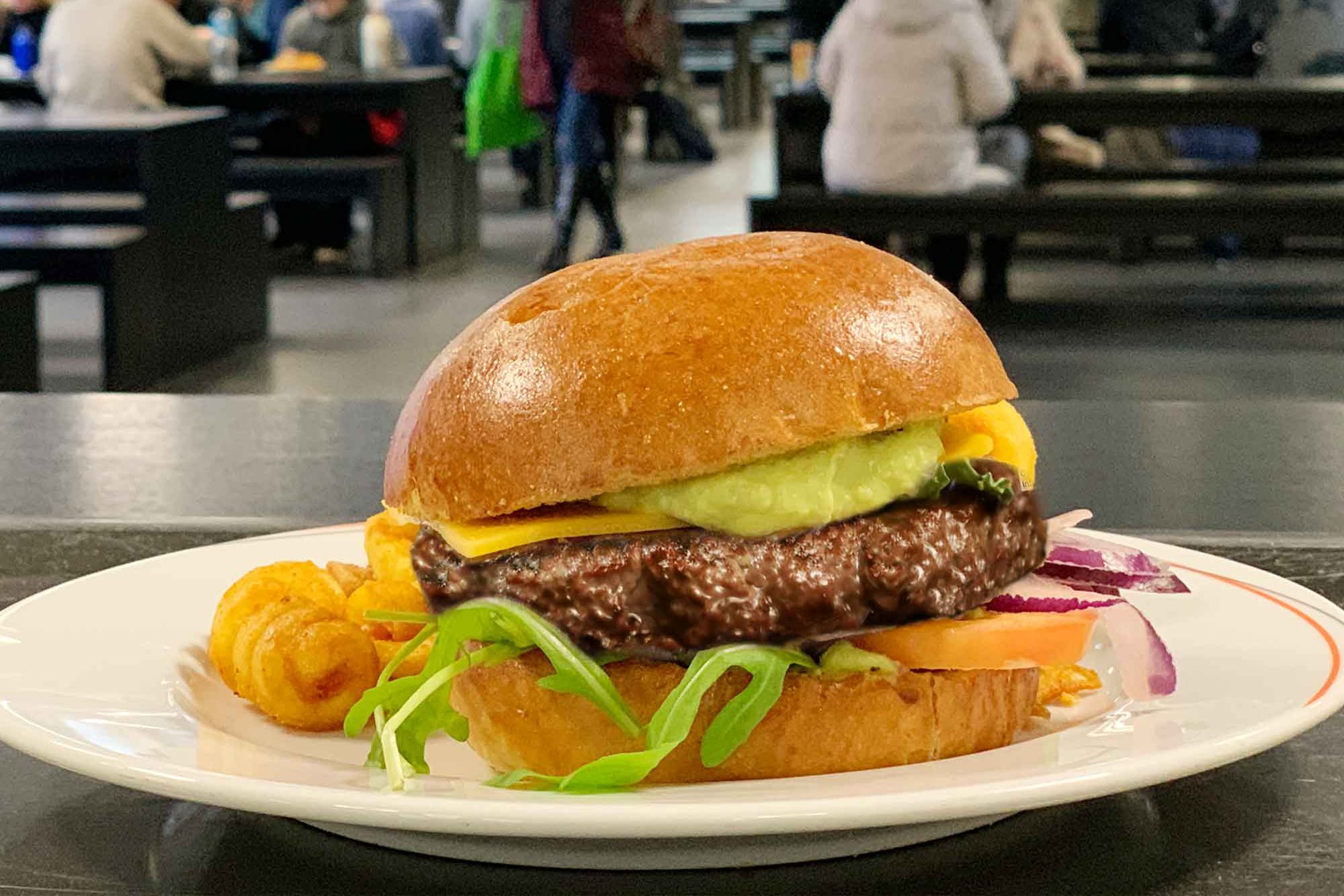 Burger at the Cafeteria Finkenau