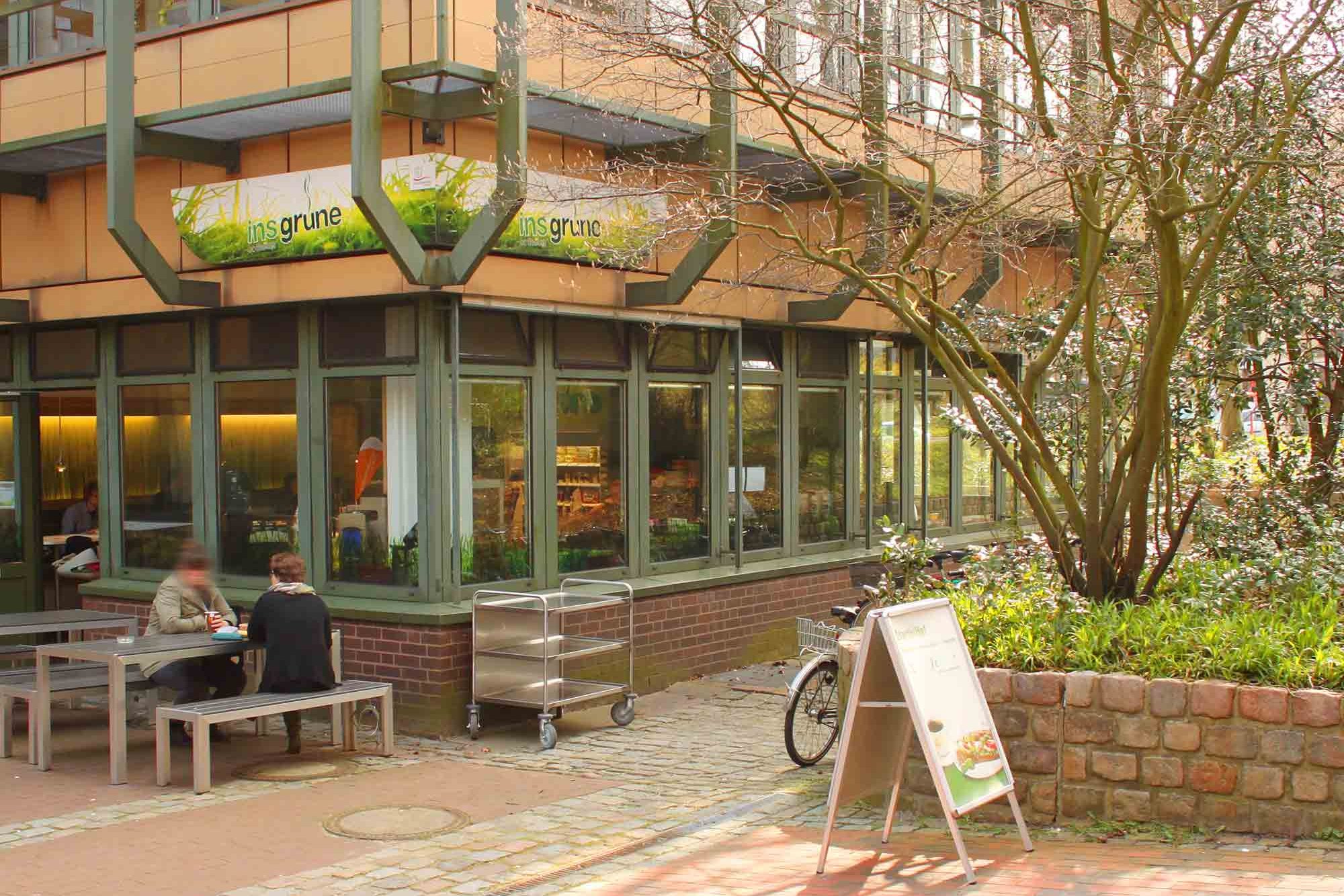 Außenansicht Café insgrüne Harburg