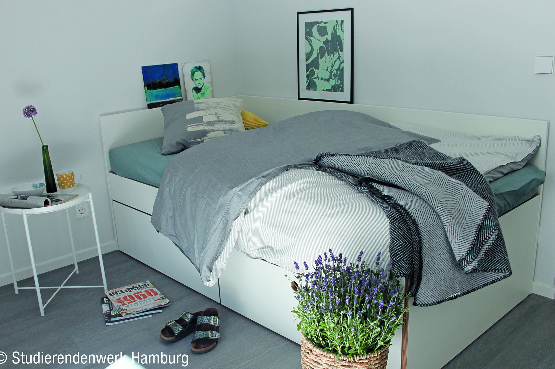 Schlafplatz in der Wohnanlage Helmut-Schmidt-Studierendenhaus