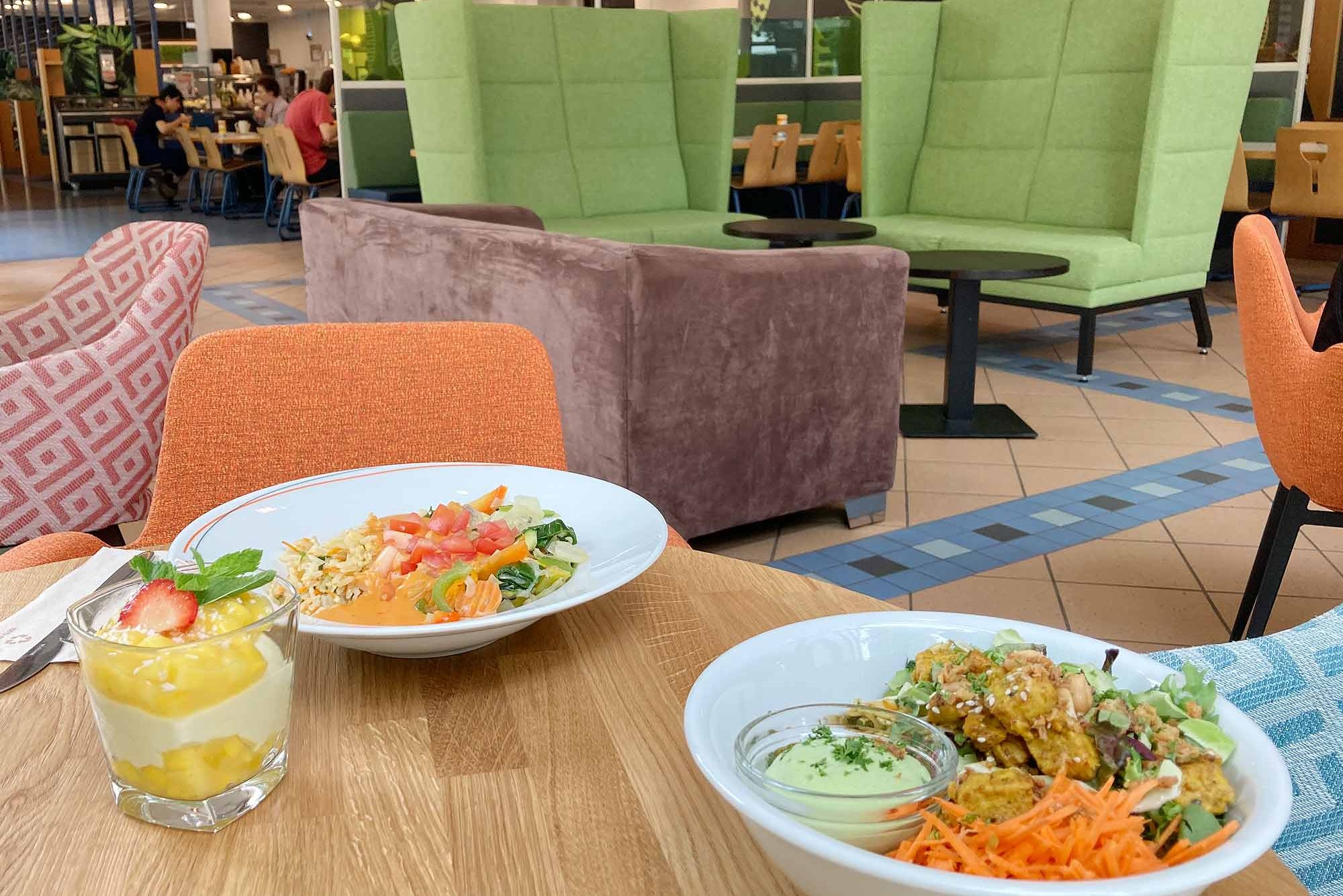 Dining area at the Cafeteria Blattwerk