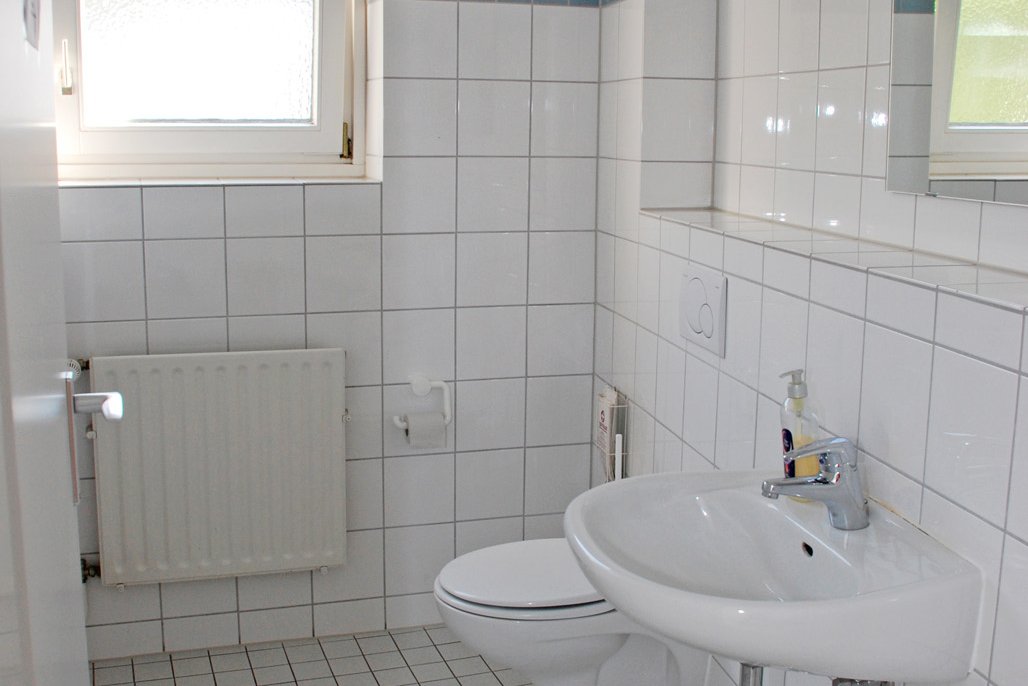 Badezimmer in der Wohnanlage Grindelallee