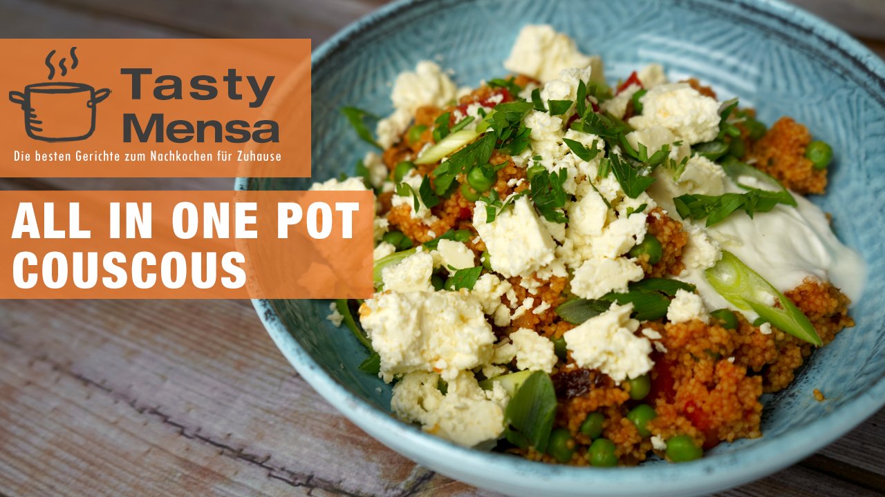 All In One Pot mit Couscous, Paprika & getrockneten Tomaten All In One Pot mit Couscous, Paprika & getrockneten Tomaten