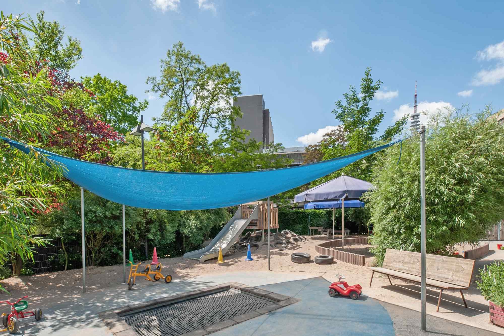 Außenanlage der Kita KinderCampus