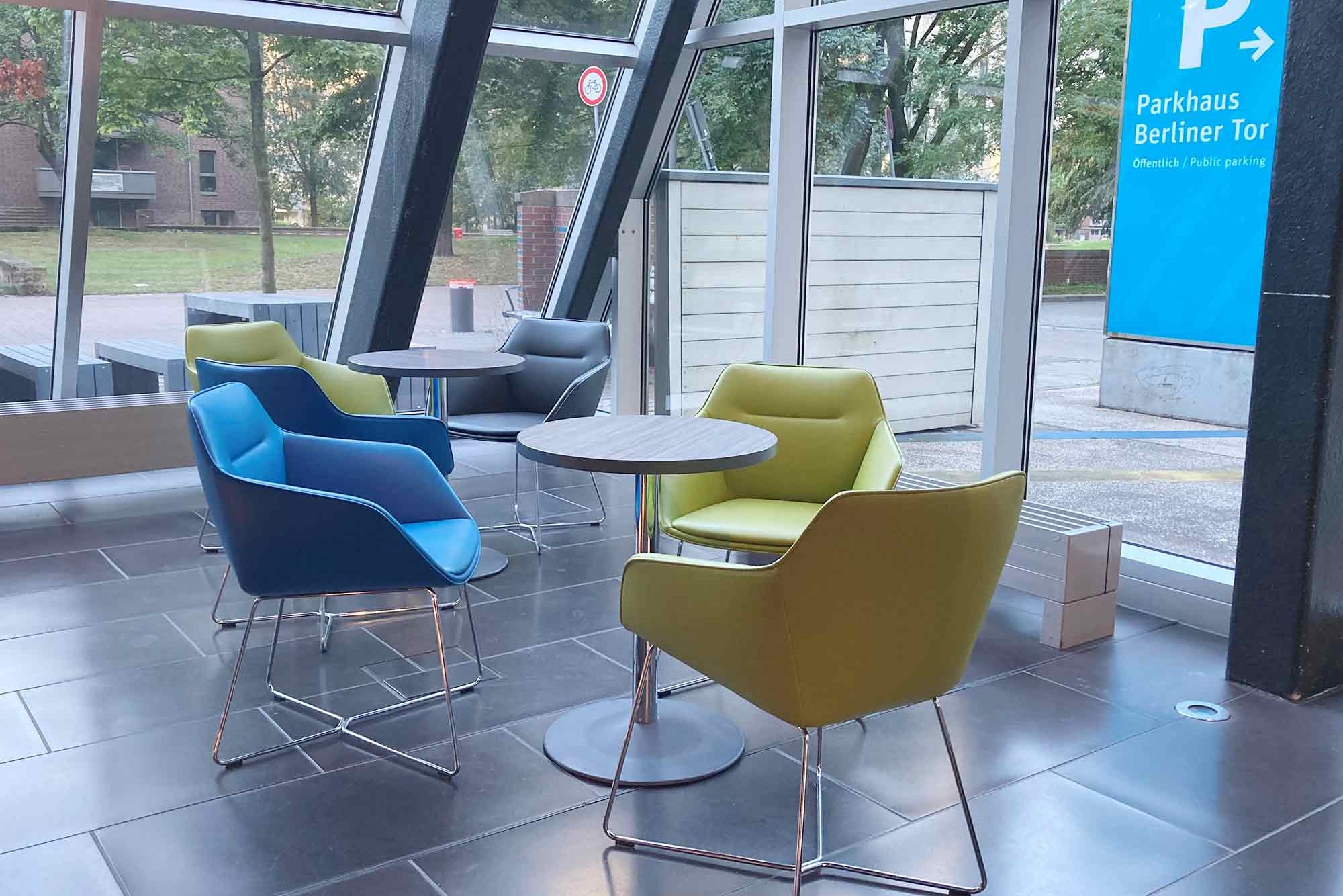 Sitzecke im Café Blueberry