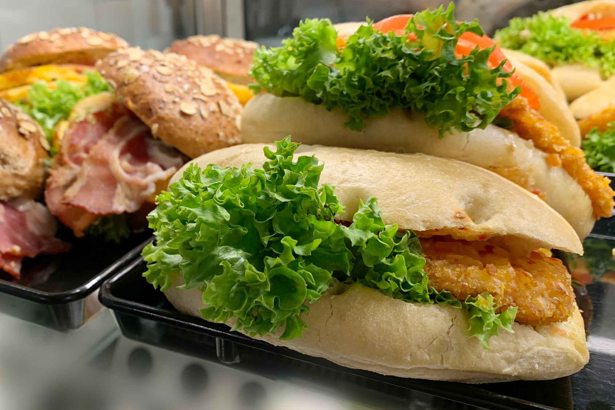 Sandwich-Auswahl im Cafe Alexanderstraße