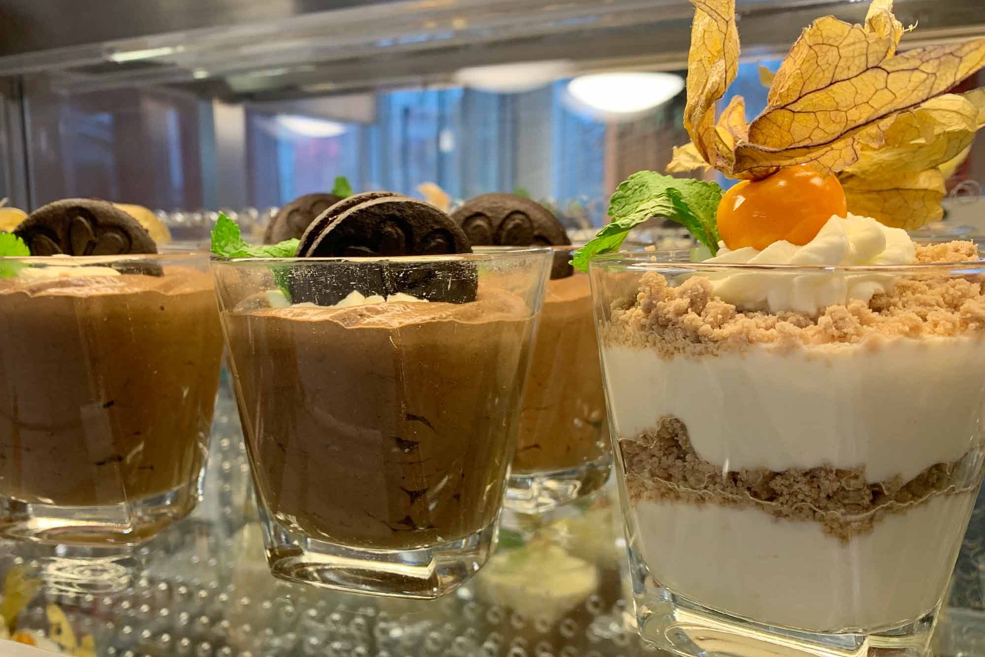 Dessert-Auswahl in der Mensa Bucerius Law School