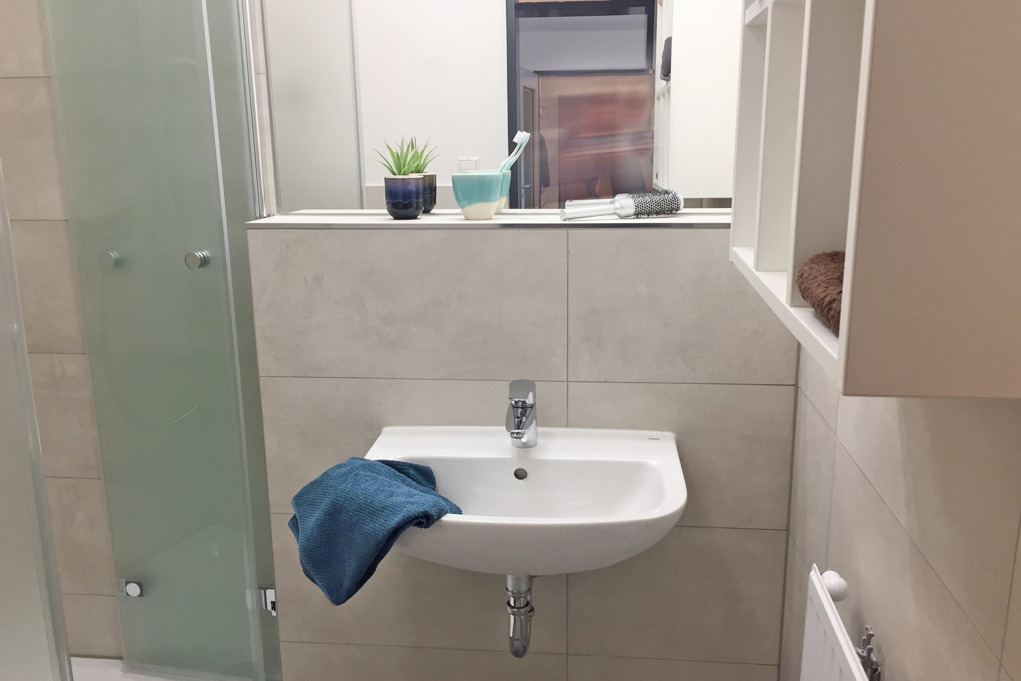 Badezimmer in der Wohnanlage Europa- und Georgi-Haus