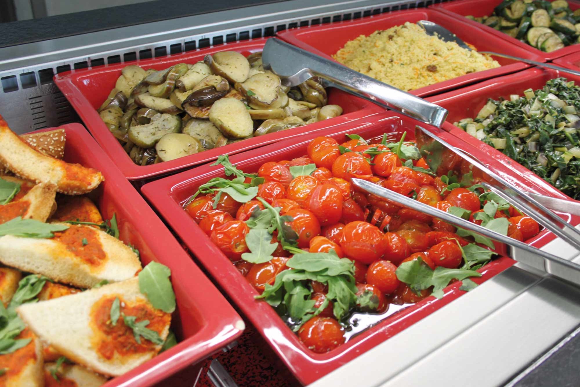 Salatbar der Mensa HCU